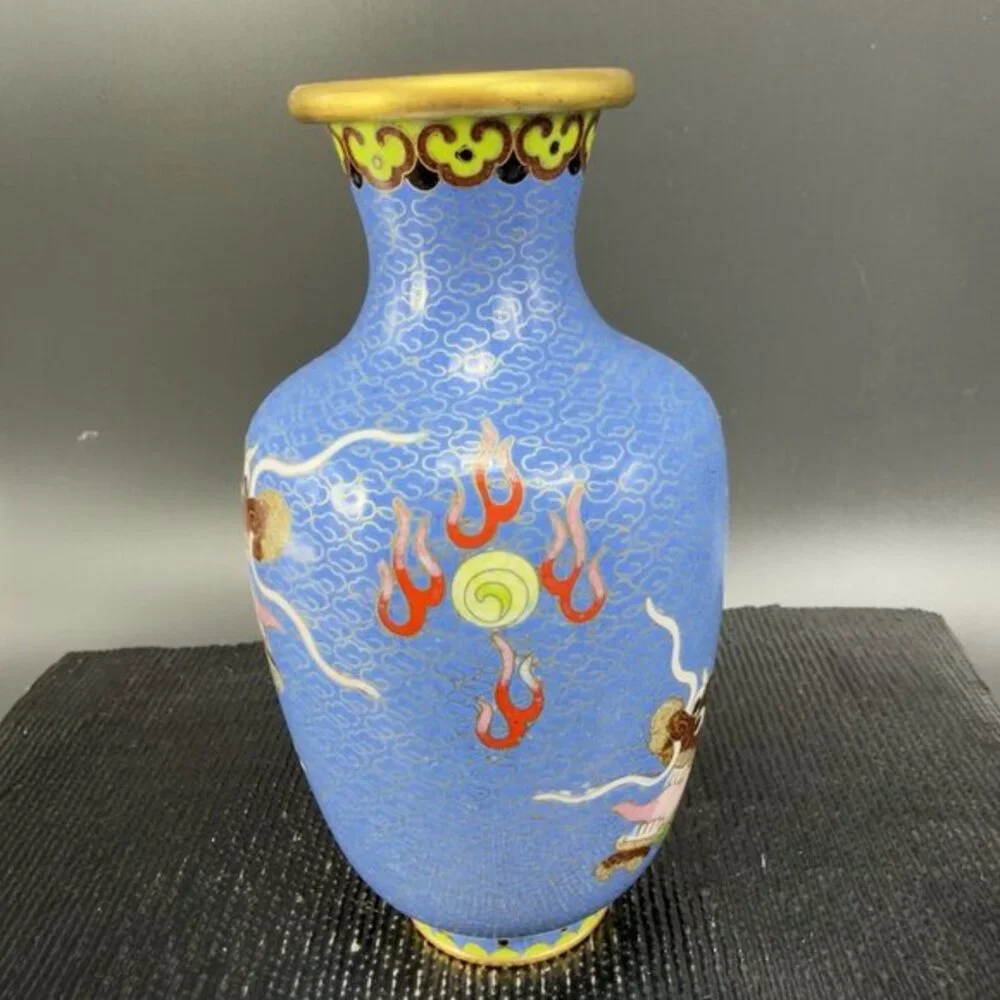 Chinese Cloisonne Enamel Metal Vase chinese cloisonne